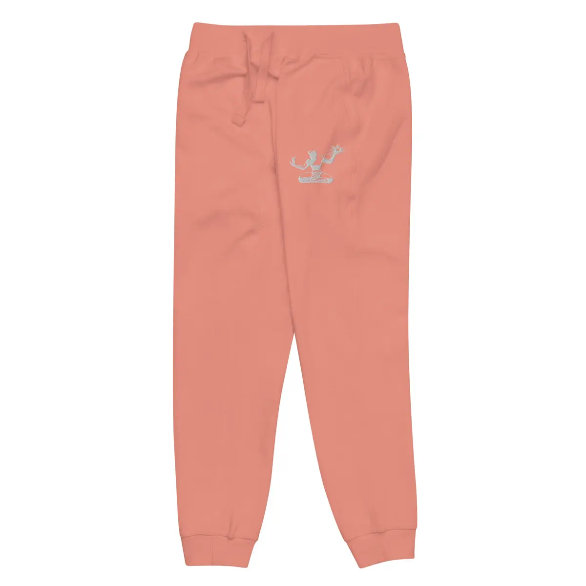 Spirit Of Detroit Premium Embroidered Unisex Fleece Sweatpants - Mauve / White 3