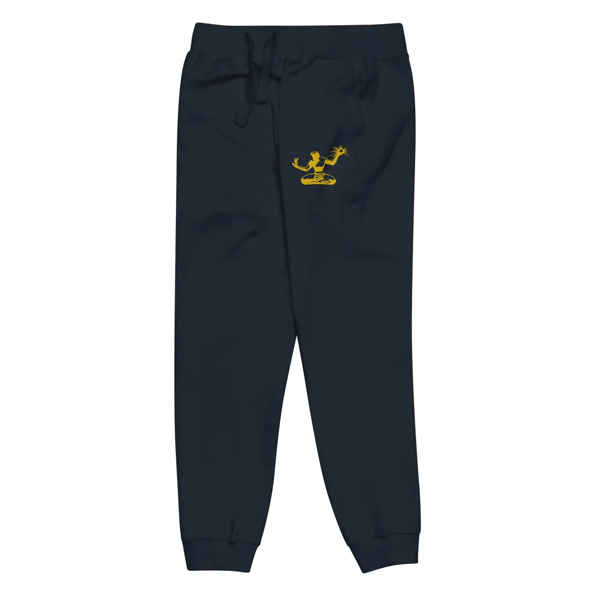 Spirit Of Detroit Premium Embroidered Unisex Fleece Sweatpants - Navy / Gold 3