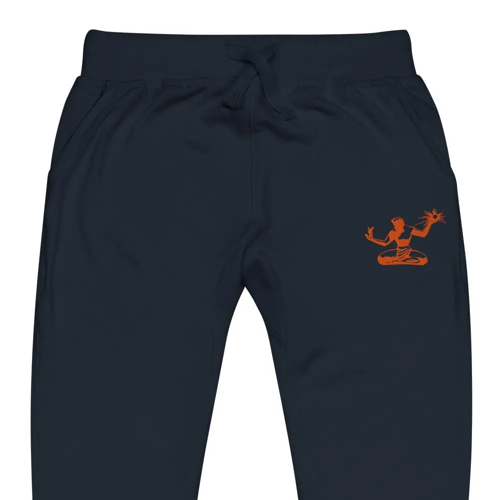Spirit Of Detroit Premium Embroidered Unisex Fleece Sweatpants - Navy / White 1