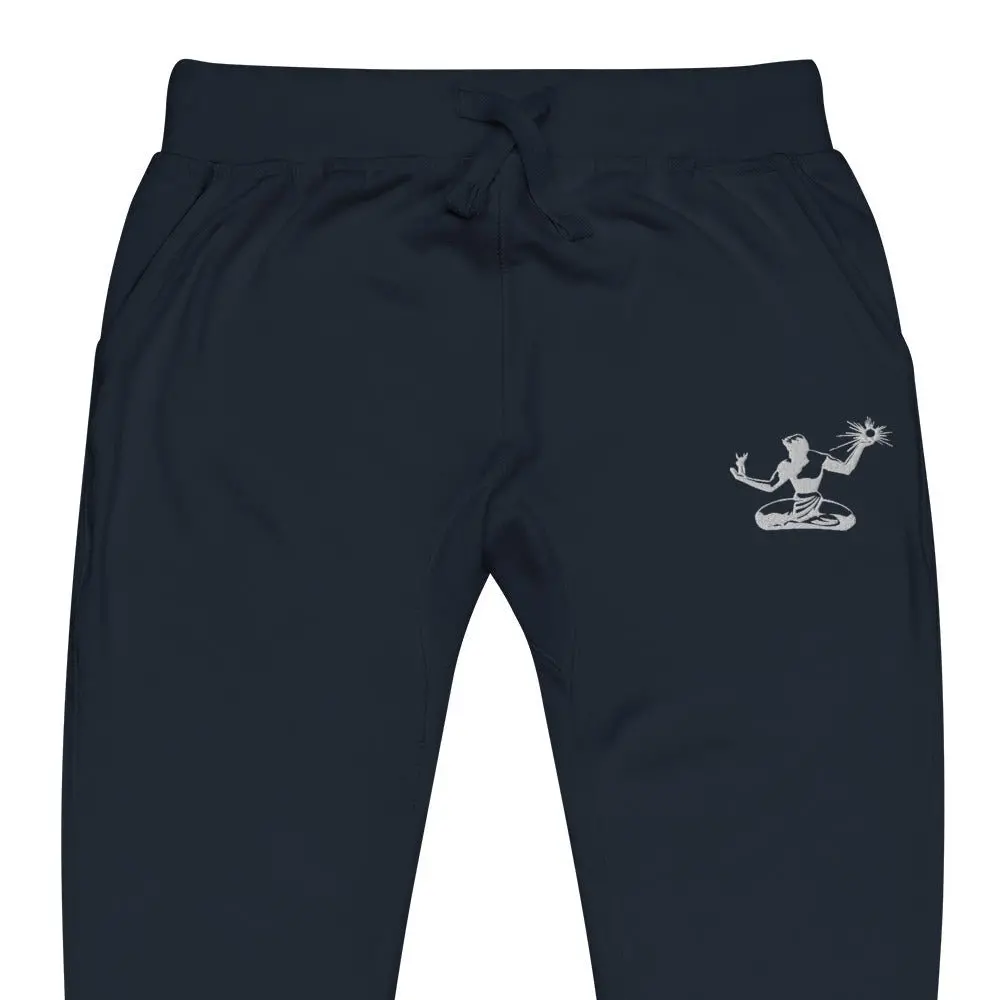 Spirit Of Detroit Premium Embroidered Unisex Fleece Sweatpants - Navy / White 1