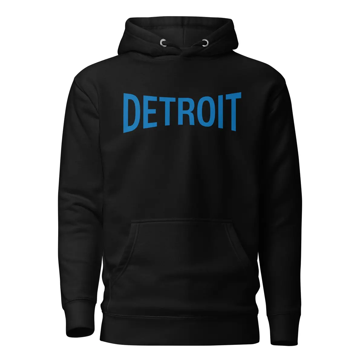 Detroit Champ Premium Pullover Unisex Hoodie - Black / Blue 2
