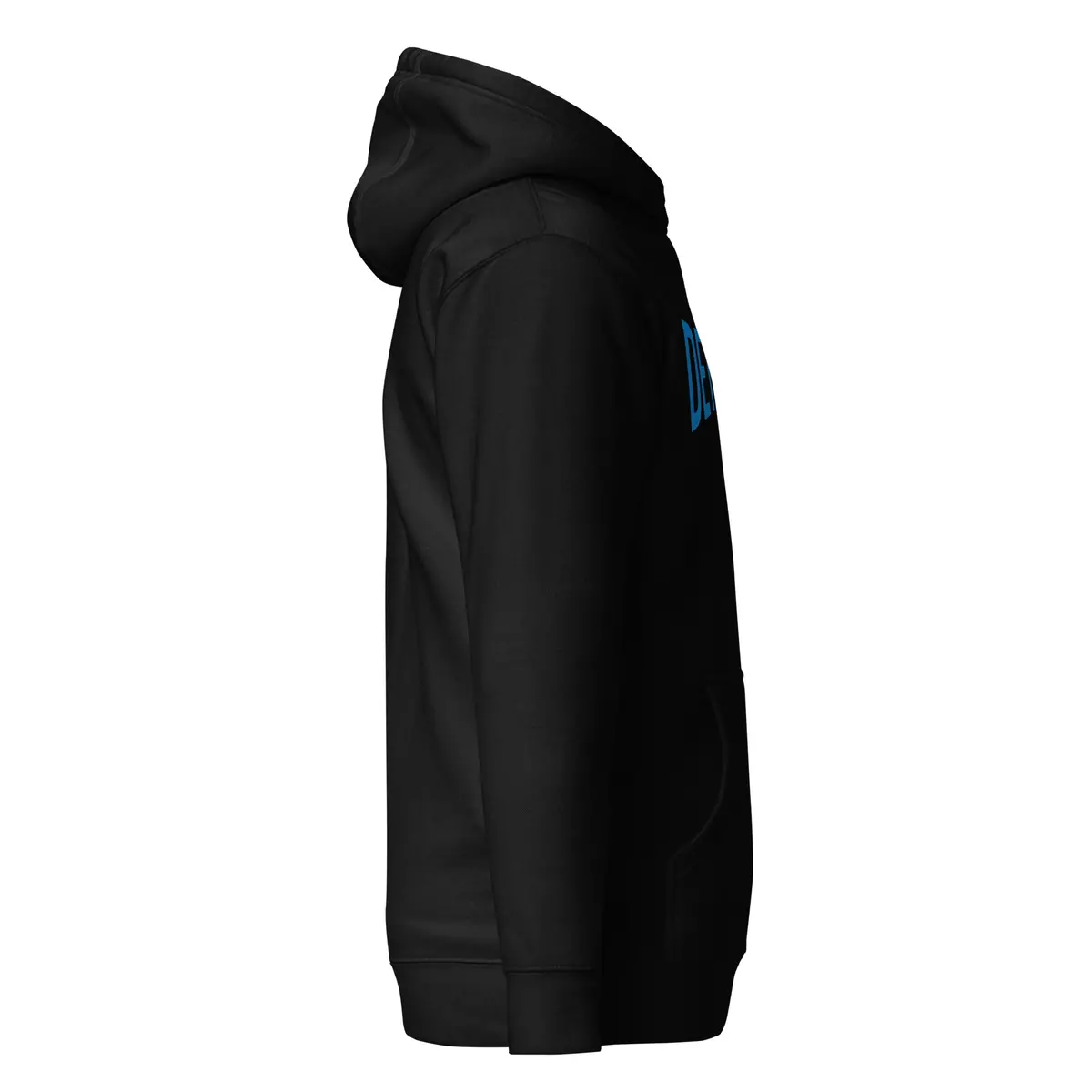 Detroit Champ Premium Pullover Unisex Hoodie - Black / Blue 4