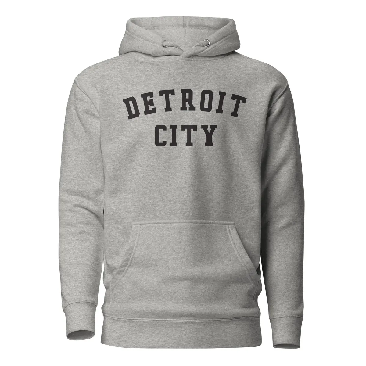 Detroit City Premium Pullover Unisex Hoodie - Athletic Gray / Black 2