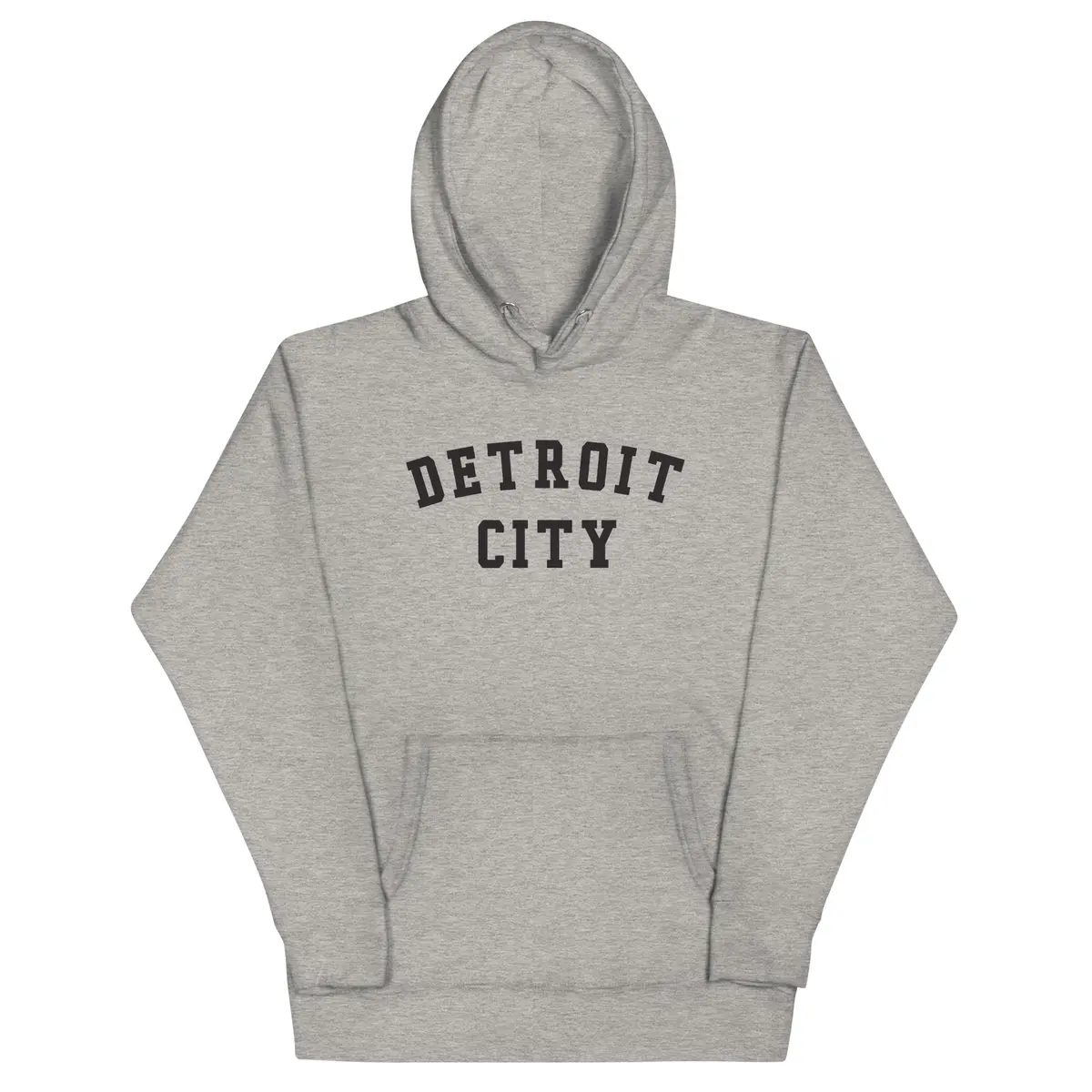 Detroit City Premium Pullover Unisex Hoodie - Athletic Gray / Black 4