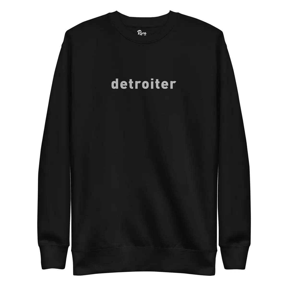 Detroiter Unisex Premium Sweatshirt - Black / Gray 1