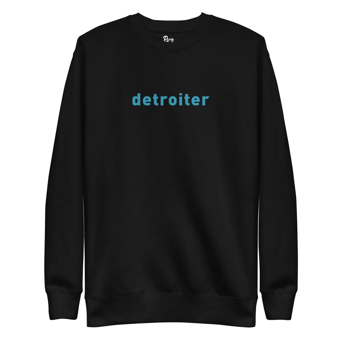 Detroiter Unisex Premium Sweatshirt - Black / Blue 1