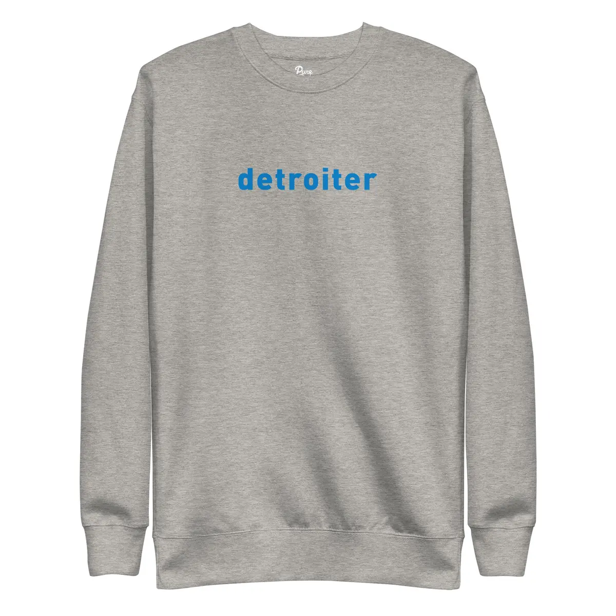 Detroiter Unisex Premium Sweatshirt - Athletic Heather / Blue 1