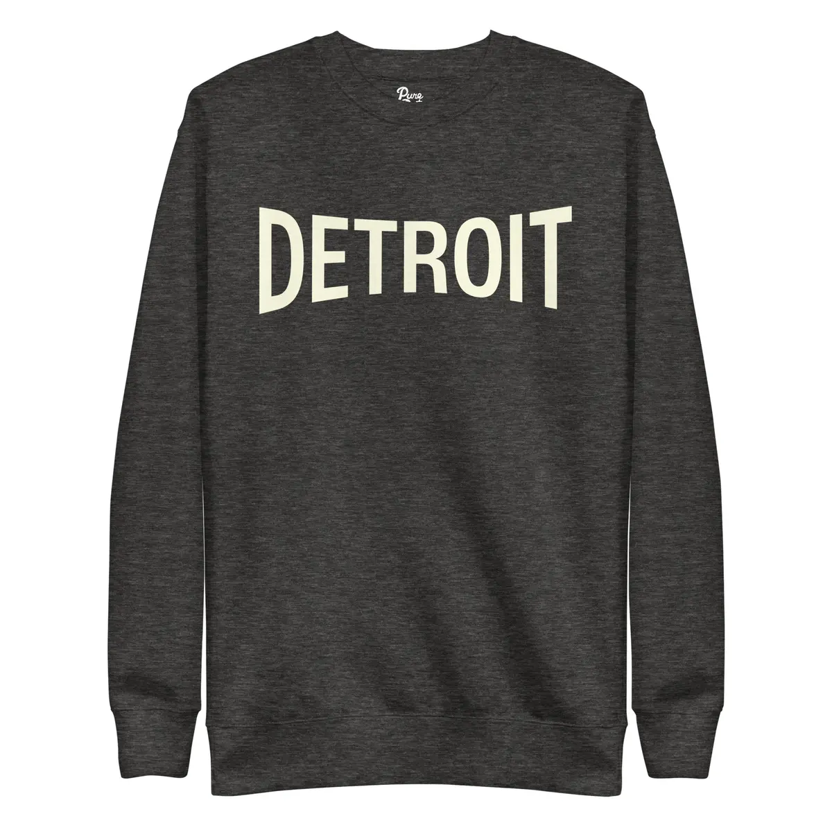 Detroit Champ Unisex Premium Sweatshirt - Charcoal Black / Light Cream 2
