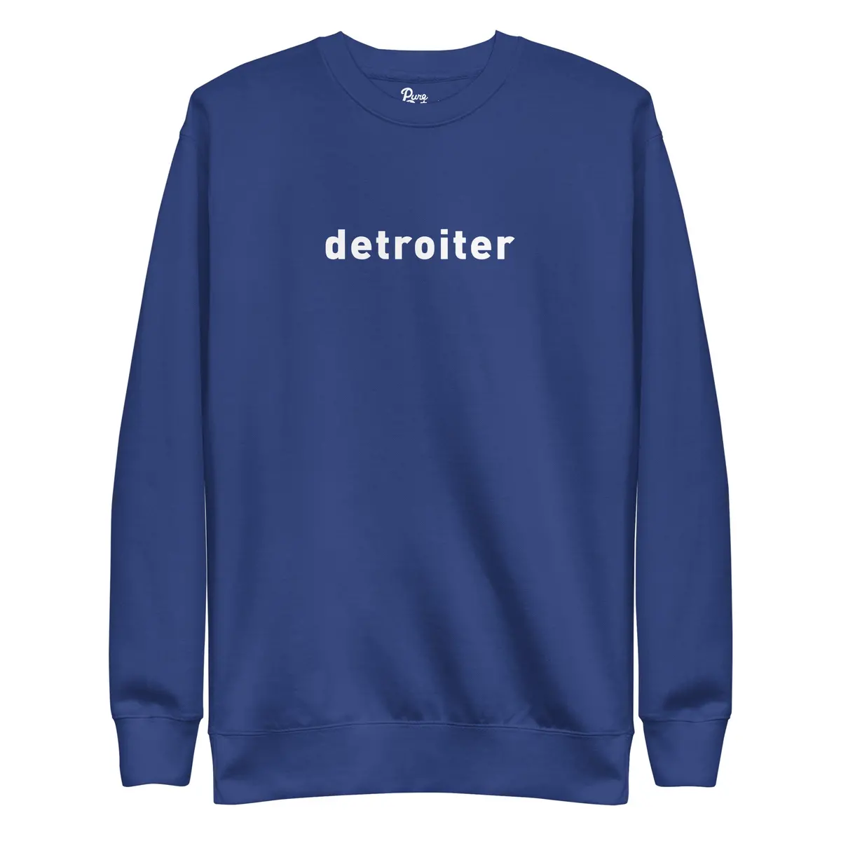 Detroiter Unisex Premium Sweatshirt - Royal / White 1