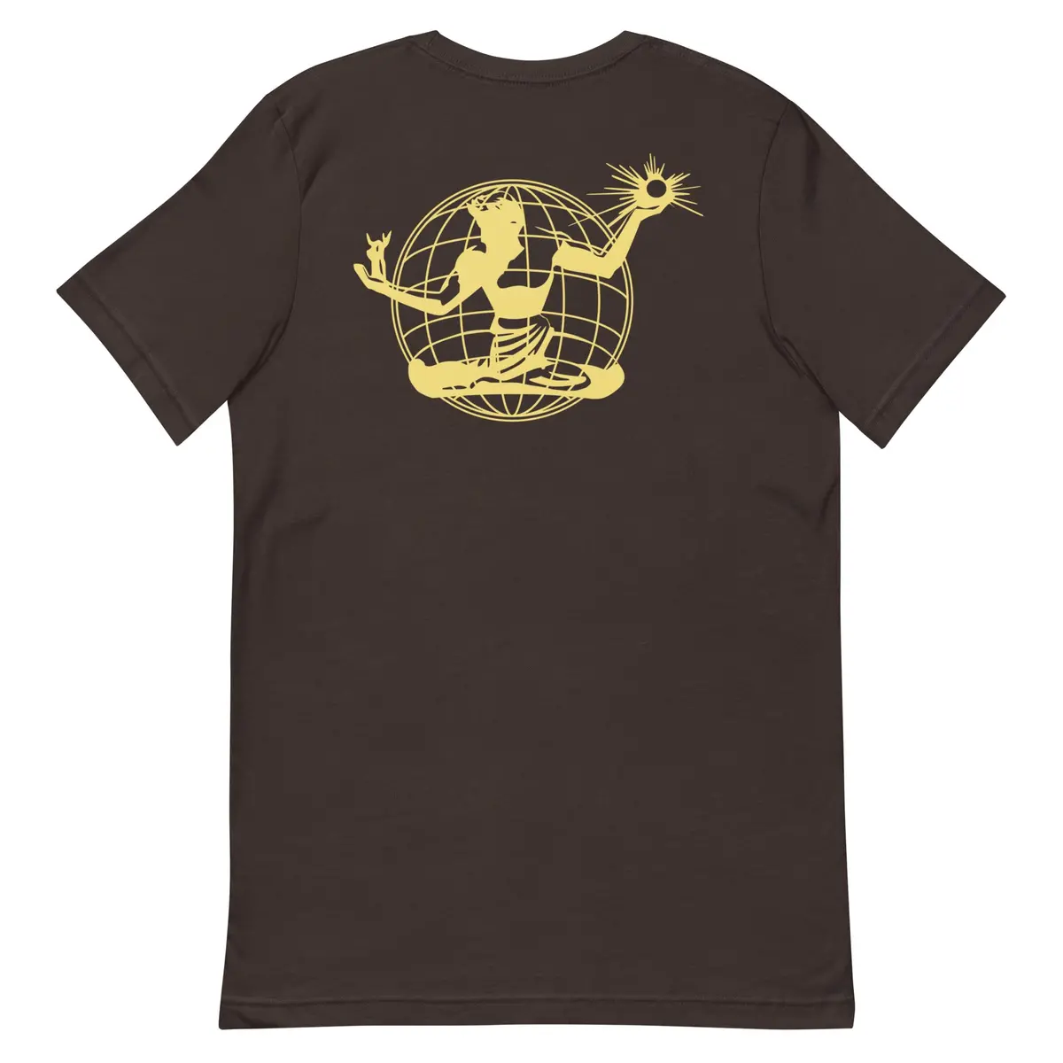 Spirit Of Detroit Worldwide Unisex Premium T-Shirt - Brown / Mustard 3