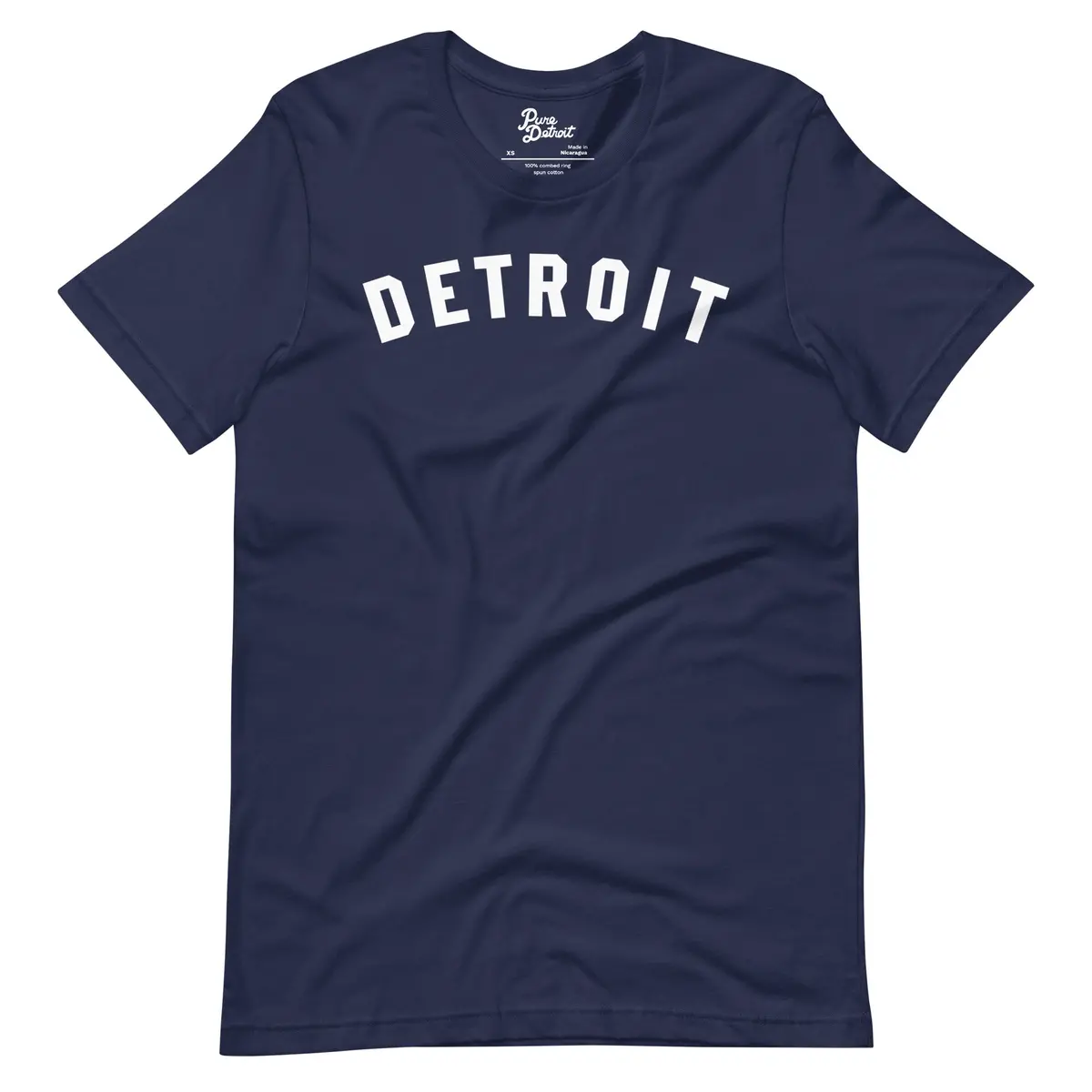 Detroit Classic T-Shirt - Navy / White Unisex 1