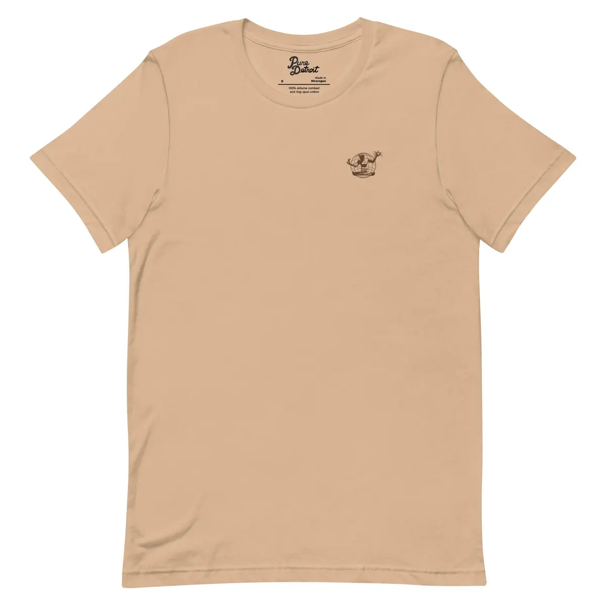 Spirit Of Detroit Worldwide Unisex Premium T-Shirt - Tan / Brown 2