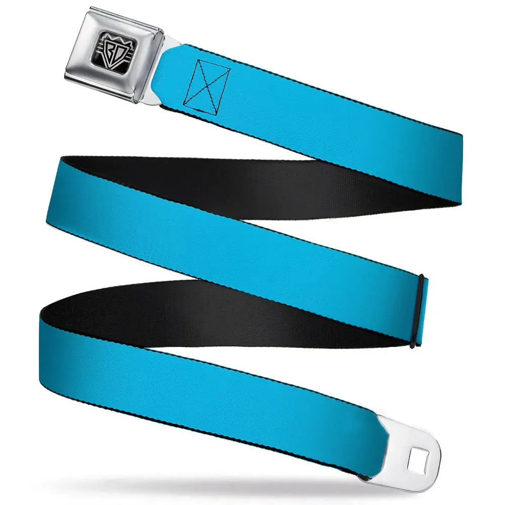 Ford Starburst Seatbelt Belt / Starburst Buckle + Water Blue Webbing 1