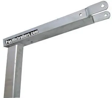 Boat Trailer Winch Mount Top, Galvanized - Under Mount, 15 Degree Rise 1