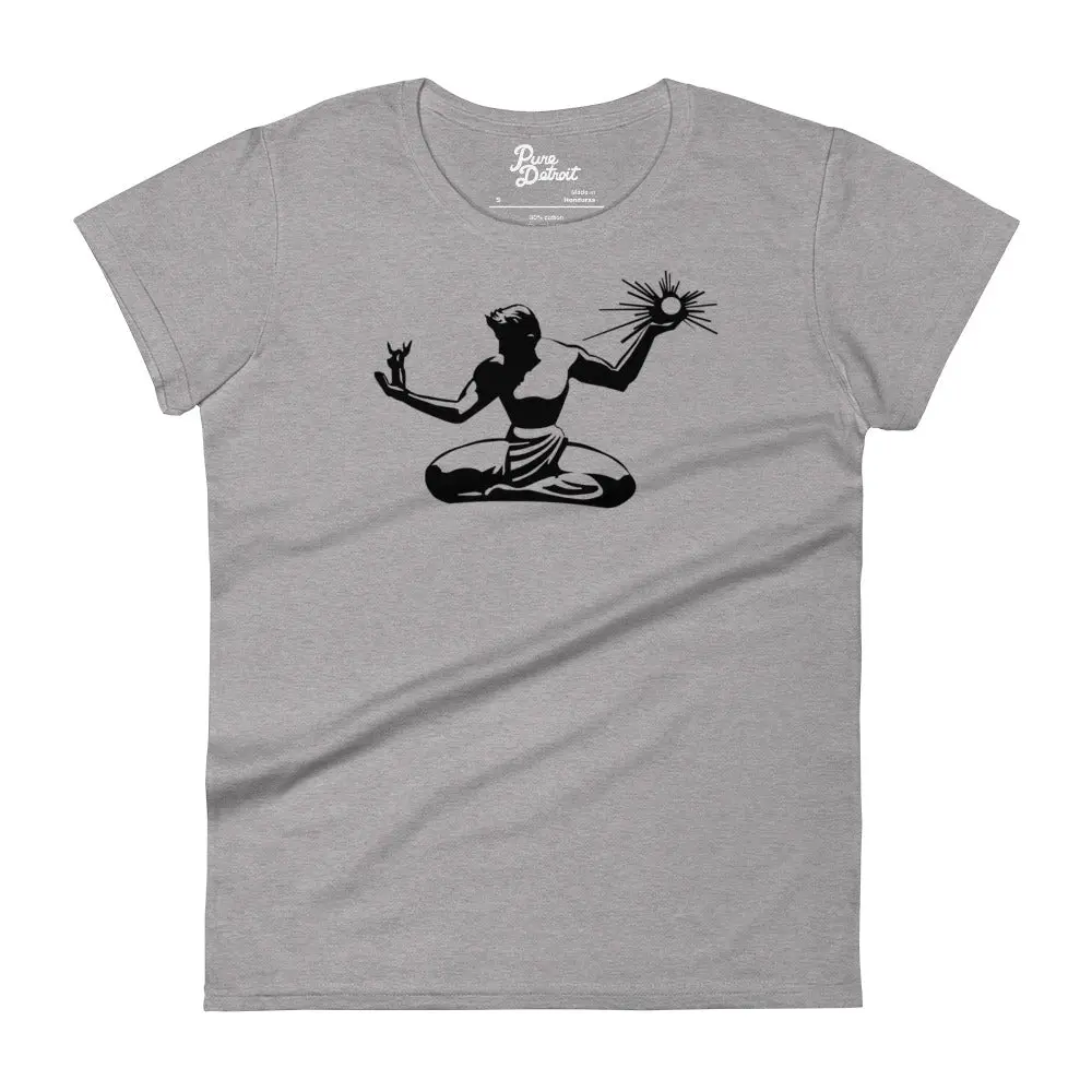 Spirit Of Detroit Women's Heather Gray T-Shirt 1
