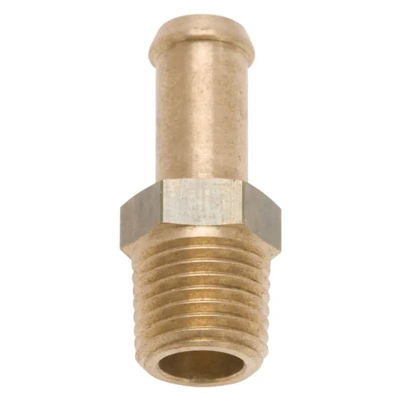 Edelbrock 1/4-18 Npt To 3/8" Barb Brass Fitting 1