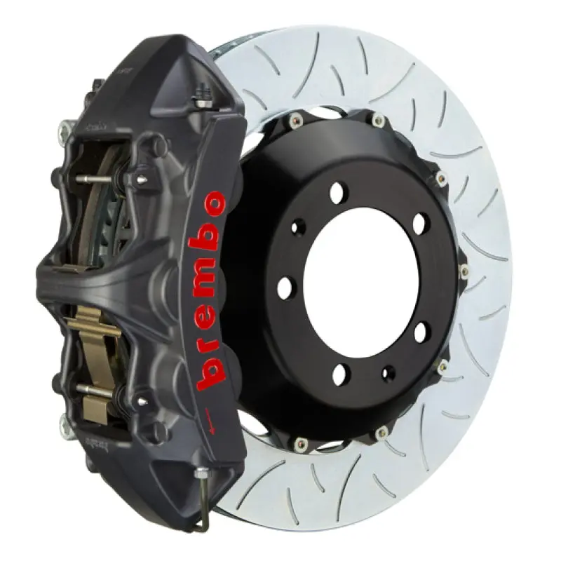 Brembo Gts Big Brake Kit For 2015–2021 Mercedes-Benz C300 (Rwd, Excluding 4Matic) – 6-Piston Calipers, 380X34Mm Two-Piece Slotted Rotors, Type 3 Black Finish 1