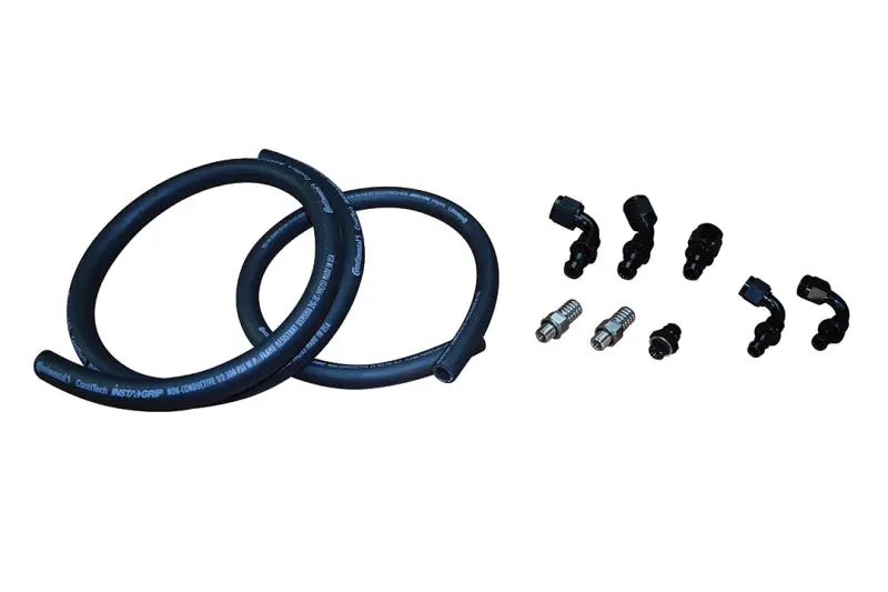 Fleece Performance Fuel Distribution Block Kit With Hoses & Fittings For 2010–2015 Dodge 6.7L Cummins 1
