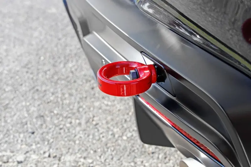 Perrin Rear Tow Hook Kit For 2020 Toyota Gr Supra — Red Anodized Finish 1