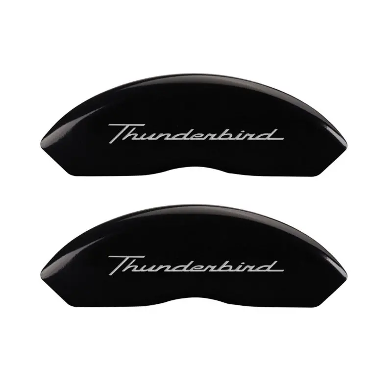 Mgp Engraved 4-Piston Caliper Covers – Front & Rear, Black Finish With Silver Accent, No-Bolt Design 1