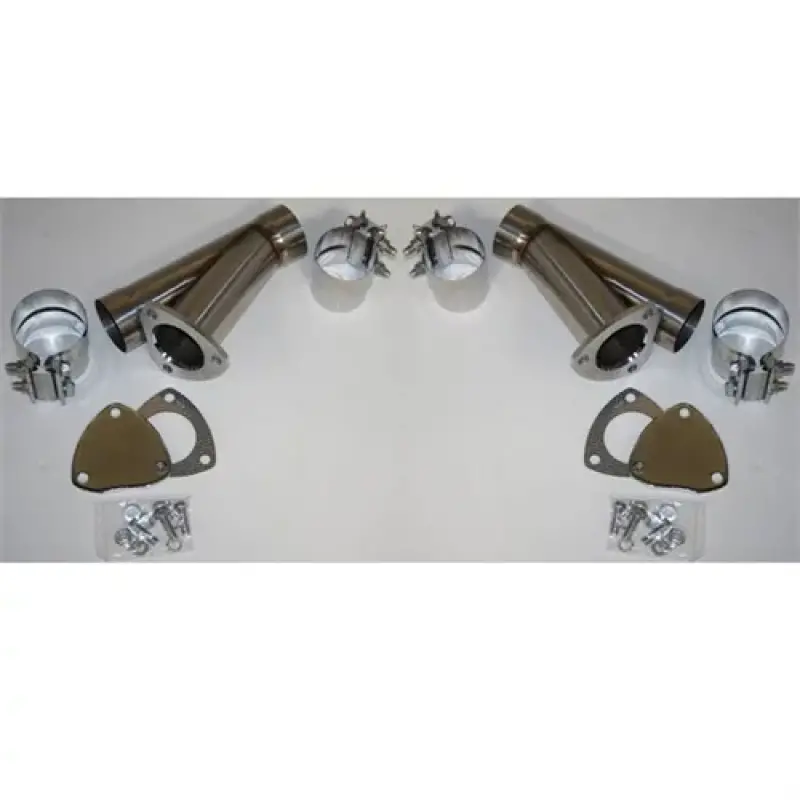 Granatelli Manual Dual Exhaust Cutout Kit — 4.0In Stainless Steel, Slip-Fit Design With Band Clamps 1