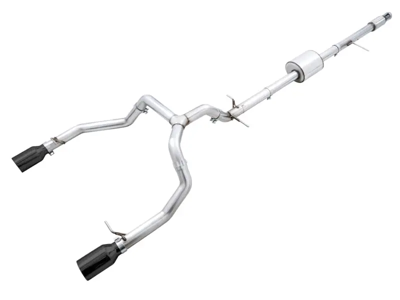 Awe Tuning Cat-Back Exhaust System — 4Th-Gen Gm 1500 Trucks With 5.3L Engine, Dual Side Exit, Flat-Bumper Fit, Diamond-Tip Finish 1