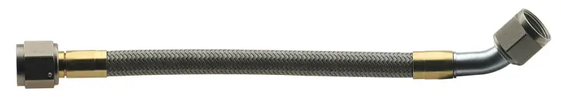 Fragola -6An Stainless Steel Hose Assembly – Straight-To-45° Fitting, 84-Inch Length 1