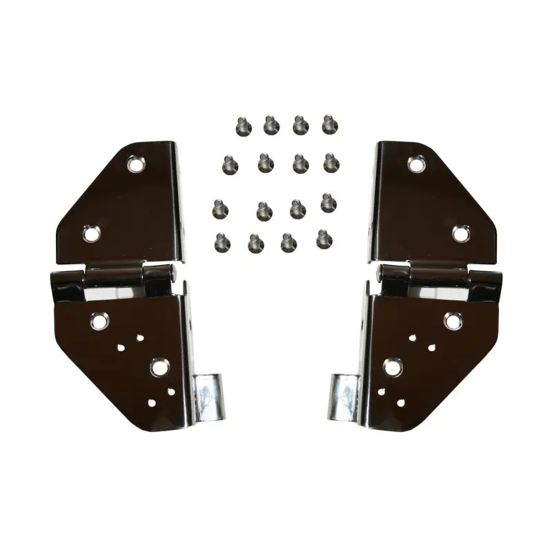 Rugged Ridge Stainless Steel Windshield Hinge Kit For 1976–1995 Jeep Cj & Wrangler Yj 1