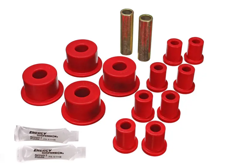 Energy Suspension Red Rear Leaf Spring Bushing Kit For 1965–1972 Dodge Charger (2-Inch Main Eye) 1