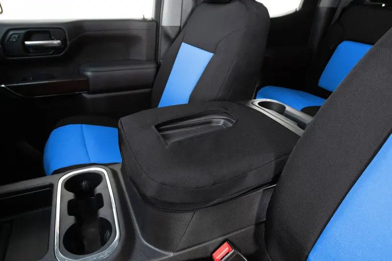 Covercraft Endura Precisionfit Seat Covers — Front Row, Blue/Black Colorway For 2021–2024 Ford F-150 1