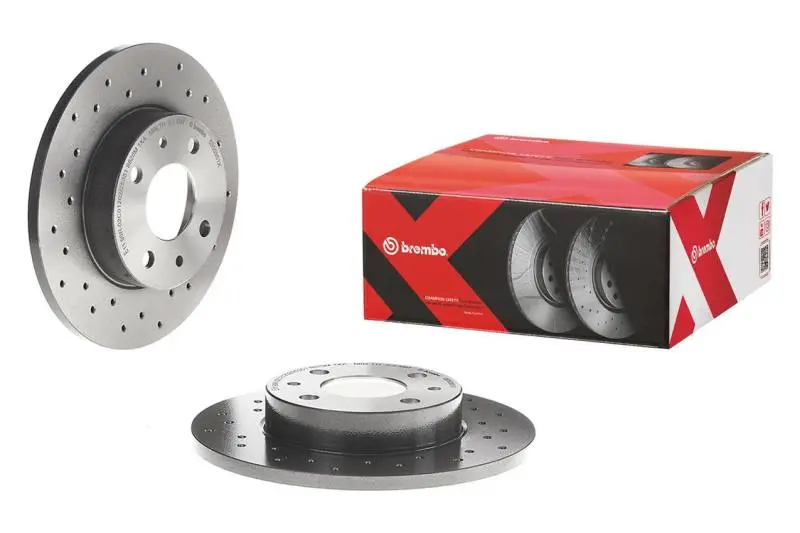 Brembo Cross-Drilled & Uv-Coated Front Brake Rotors For 2003–2011 Saab 9-3 1