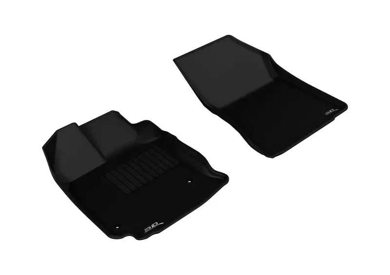3D Maxpider 2013-2015 Toyota Venza Kagu 1St Row Floormat - Black 1