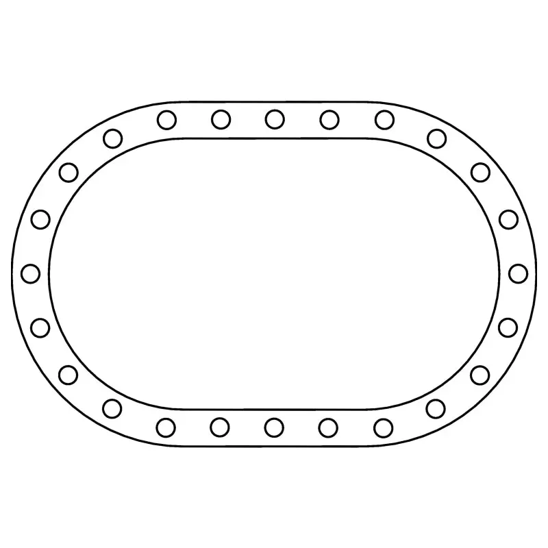 Cometic Oval Fuel Cell Gasket — 0.062" Thick Fiber Filler, 24-Bolt Pattern 1