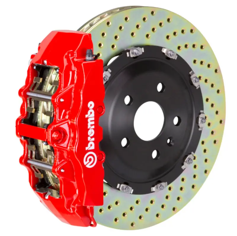 Brembo Gt Big Brake Kit — Front, 6-Piston Calipers & Drilled Two-Piece Rotors (380X34Mm) For 2006–2012 Audi S3 (8P) 1
