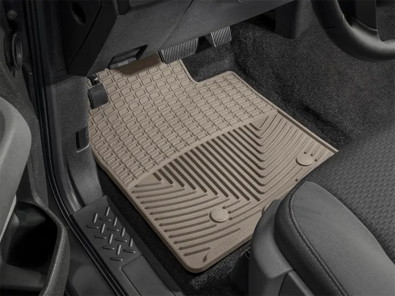 Weathertech Front Floor Mats For 2004+ Mazda Mazda3 – Tan Rubber All-Weather Protection 1