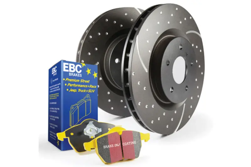 Ebc Yellowstuff Performance Brake Pad & Grooved Rotor Kit (S5 Series) 1