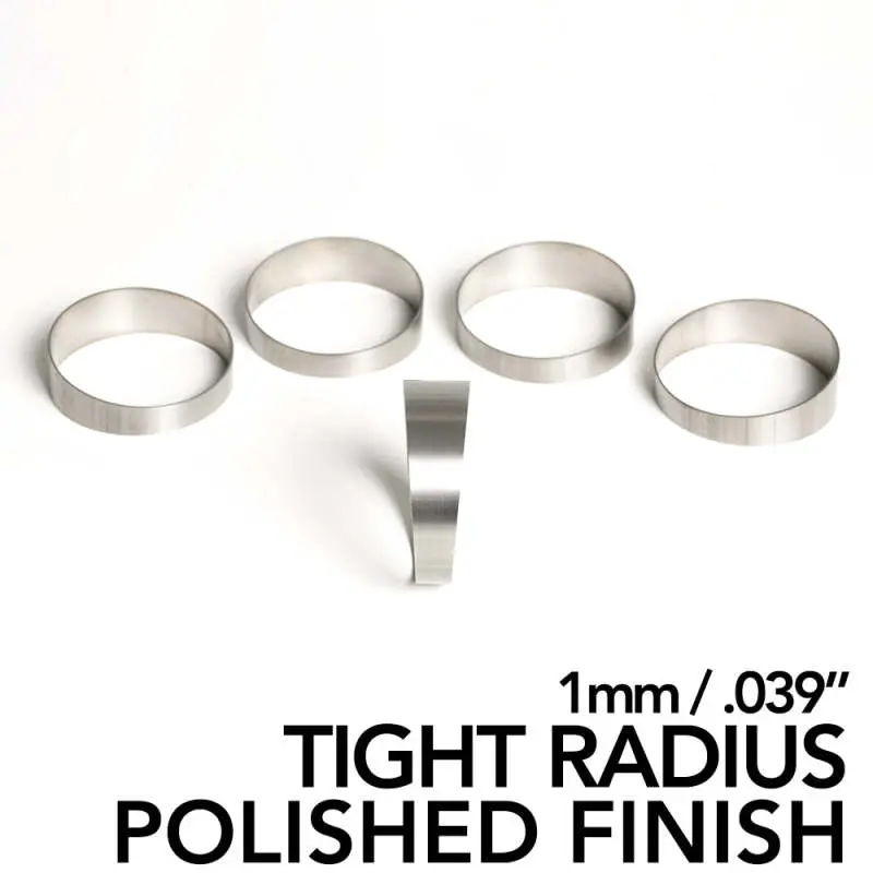 Ticon Industries Polished Titanium Pie-Cut Exhaust Section – 4" Diameter, 1.37" Depth, 1.2Mm Wall, 5-Pack 1