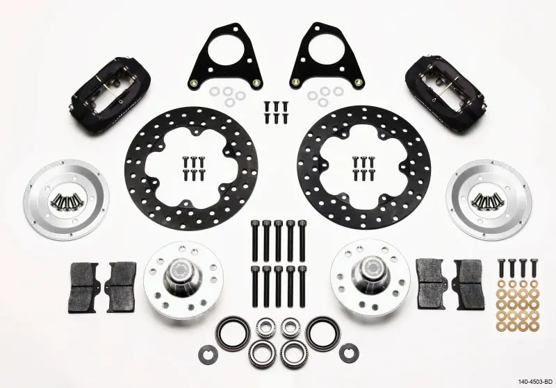 Wilwood Forged Dynalite Front Drag Brake Kit – Drilled Rotors For 1987–1993 Mustang & 1984–1986 Svo (5-Lug) 1