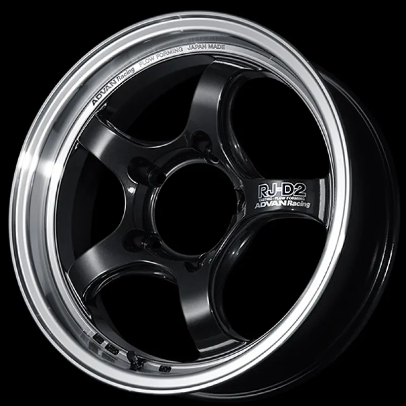 Advan Rg-D2 15X5.5 / +38 Offset / 4-100 / 63Mm Bore / Machining & Black Gunmetallic 1