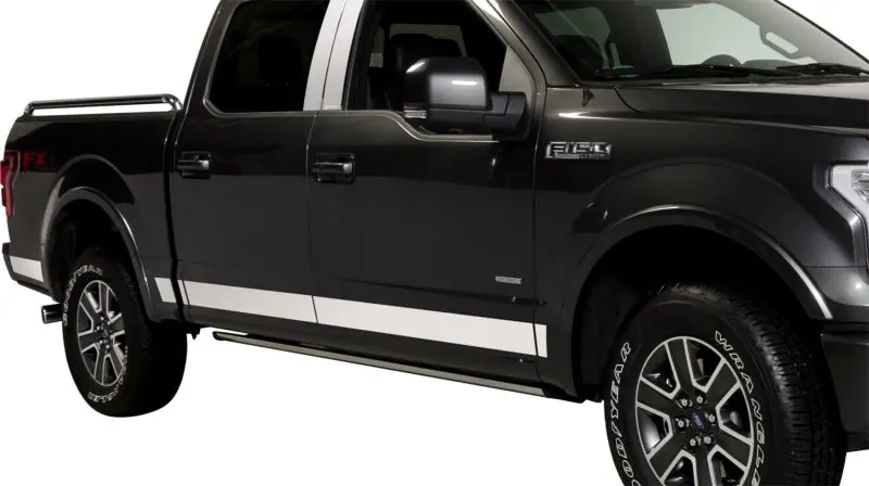 Putco Stainless Steel Rocker Panel Trim – 10-Piece Set For 2017–2020 Ford Super Duty Regular Cab With 8' Box 1