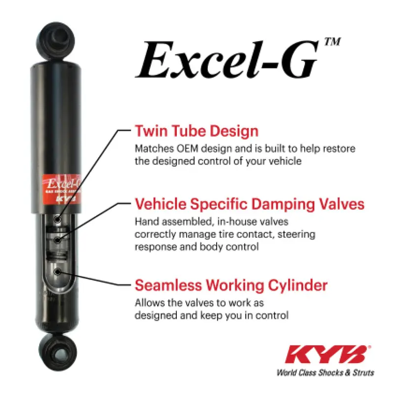 Kyb Excel-G Rear Shock Assembly For 2007–2010 Hyundai Elantra 1