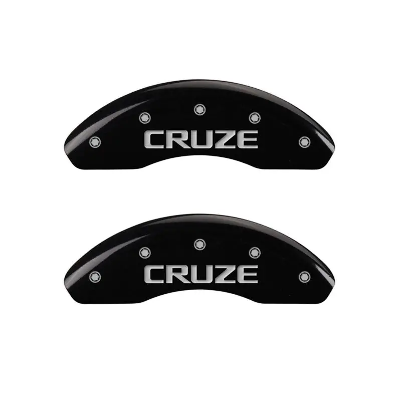Mgp Engraved Front Caliper Covers – Black Finish With Silver Accent, Fits Chevrolet Cruze 1