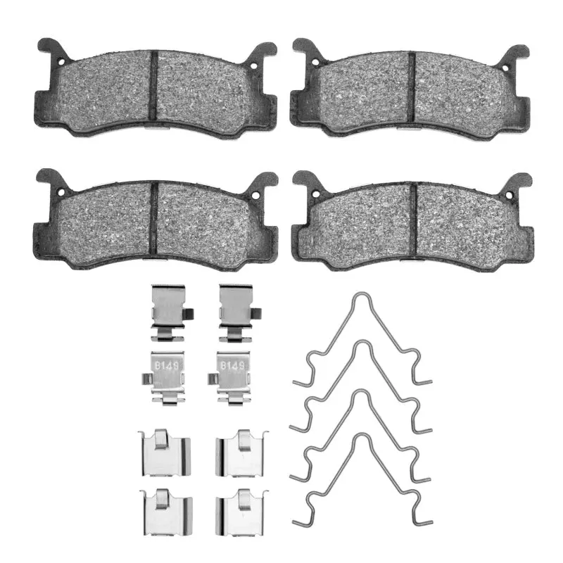 R1 Semi-Metallic Rear Brake Pad & Hardware Kit For 1987–1995 Mazda Mx-3 1