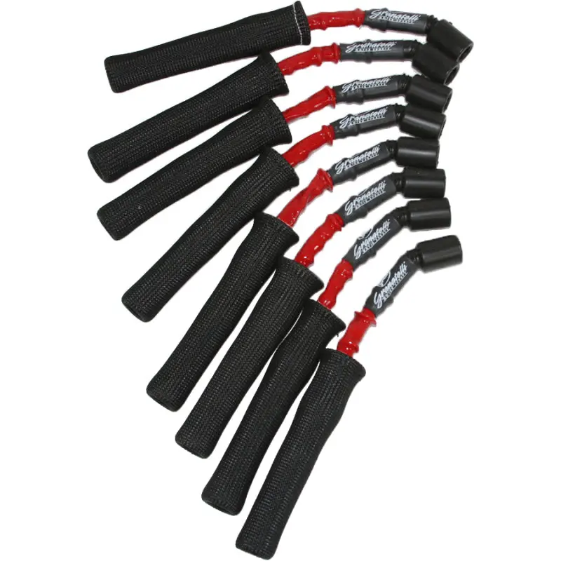 Granatelli Hi-Perf Coil-Near-Plug Wire Connector Kit For 2014–2023 Gm Lt1 6.2L – Red Jacket/Black Sleeve 1