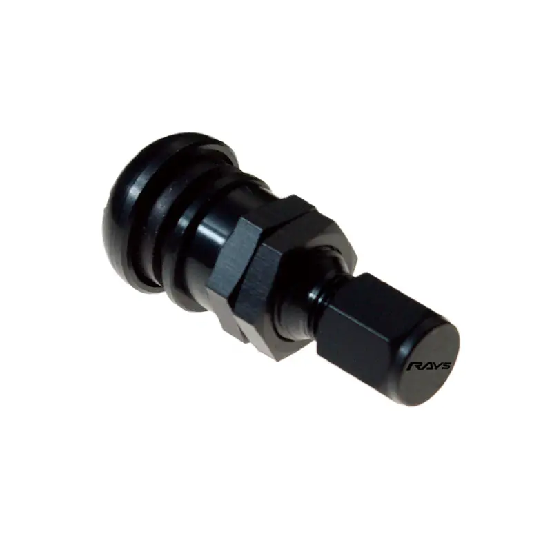 Rays Volk Racing Te37/Le37T Valve Stem — Number 49, Black Finish 1
