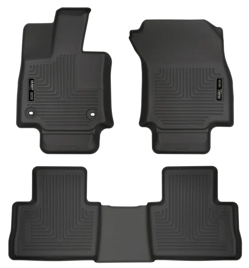 Husky Liners Weatherbeater Floor Liners For 2019 Toyota Rav4 – Front And Second Row In Black 1