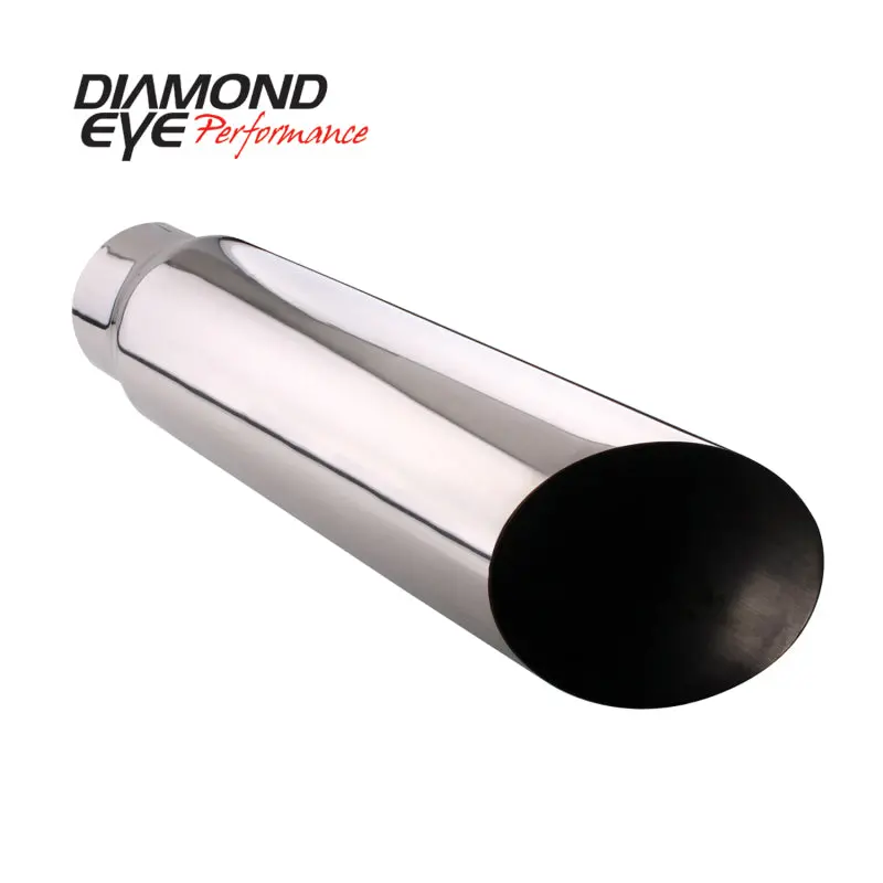 Diamond Eye Bolt-On Angle-Cut Exhaust Tip – 5" X 6" X 18", 15-Degree Bevel For Custom Exhaust Routing 1