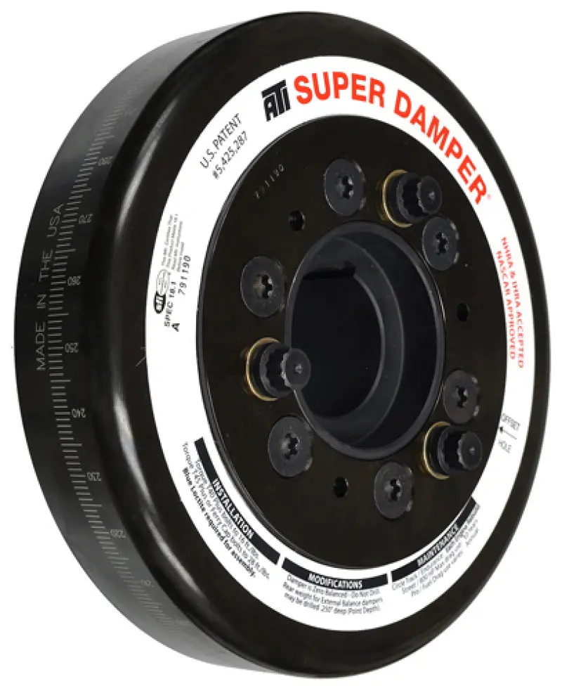 Ati Harmonic Damper — 7.074In Diameter, Steel Construction, Chevrolet Big Block, 3-Ring Design 1