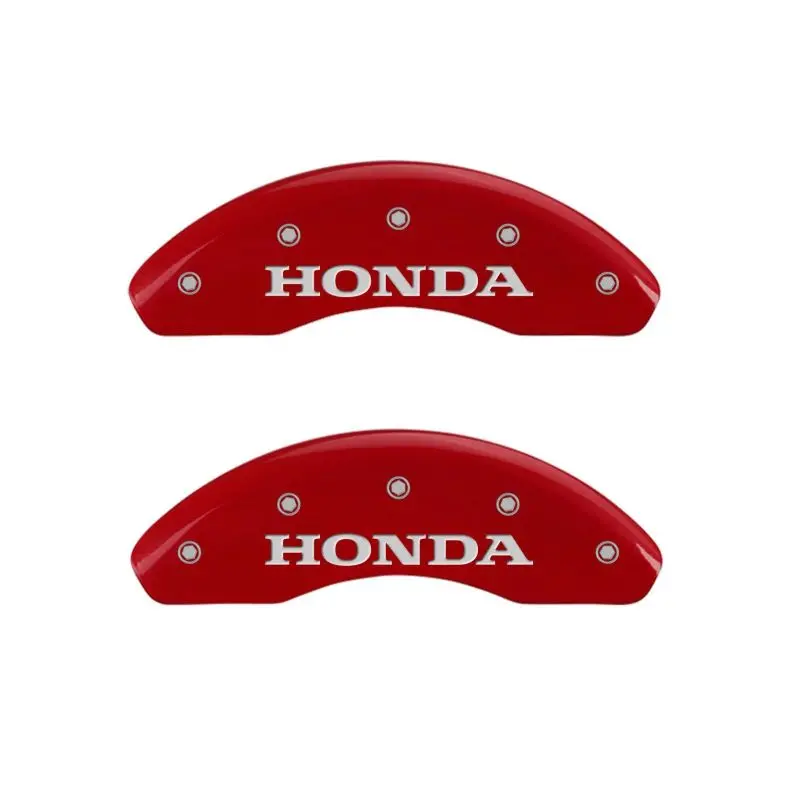 Mgp 4 Caliper Covers Engraved Front Honda Engraved Rear Cr-V Red Finish Silver Ch 1
