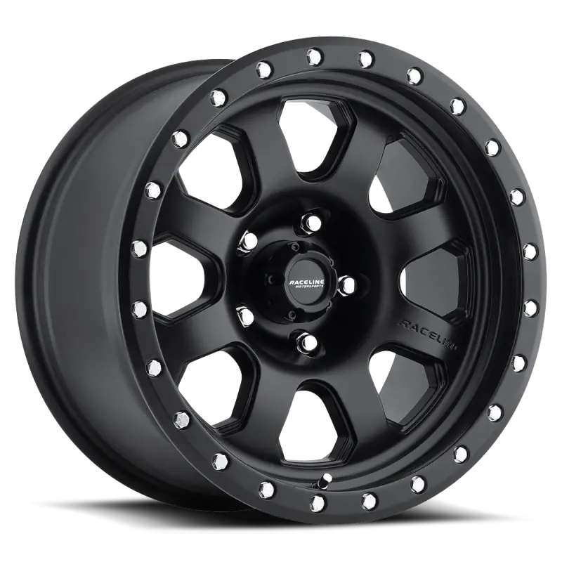 Raceline Monster 17X9 Inch Satin Black Off-Road Wheel – 8X165.1 Bolt Pattern, -12Mm Offset, 130.81Mm Center Bore 1